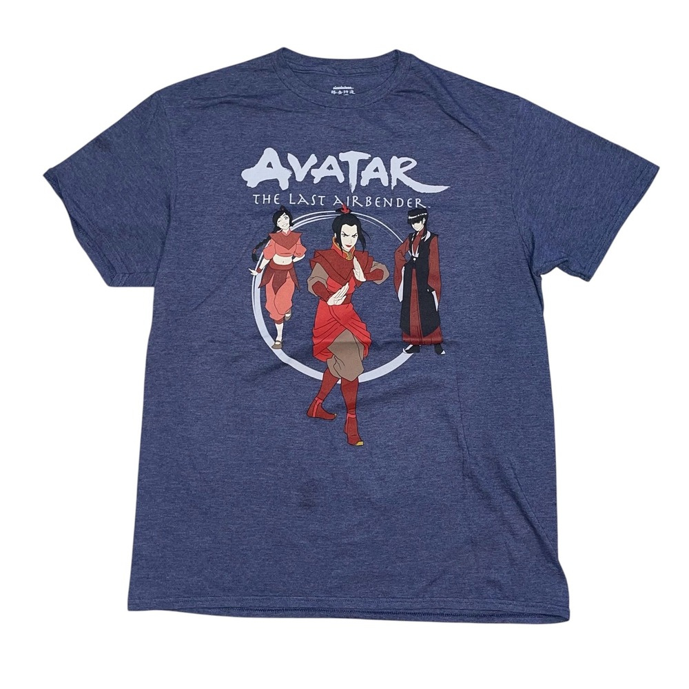 Avatar The Last Airbender Azula Ty Lee Mai Graphic Tee Shirt Navy Blue Mens L‎